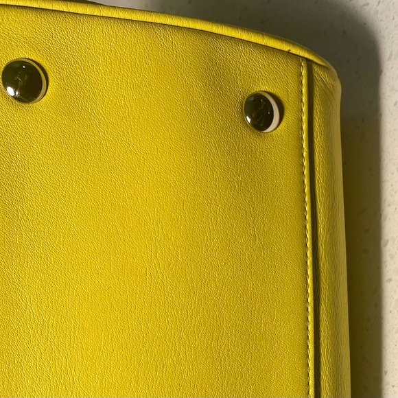 Coach Vibrant Yellow Leather Satchel - Picture 7 of 7